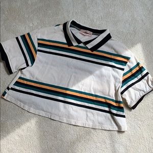 UO cropped striped polo